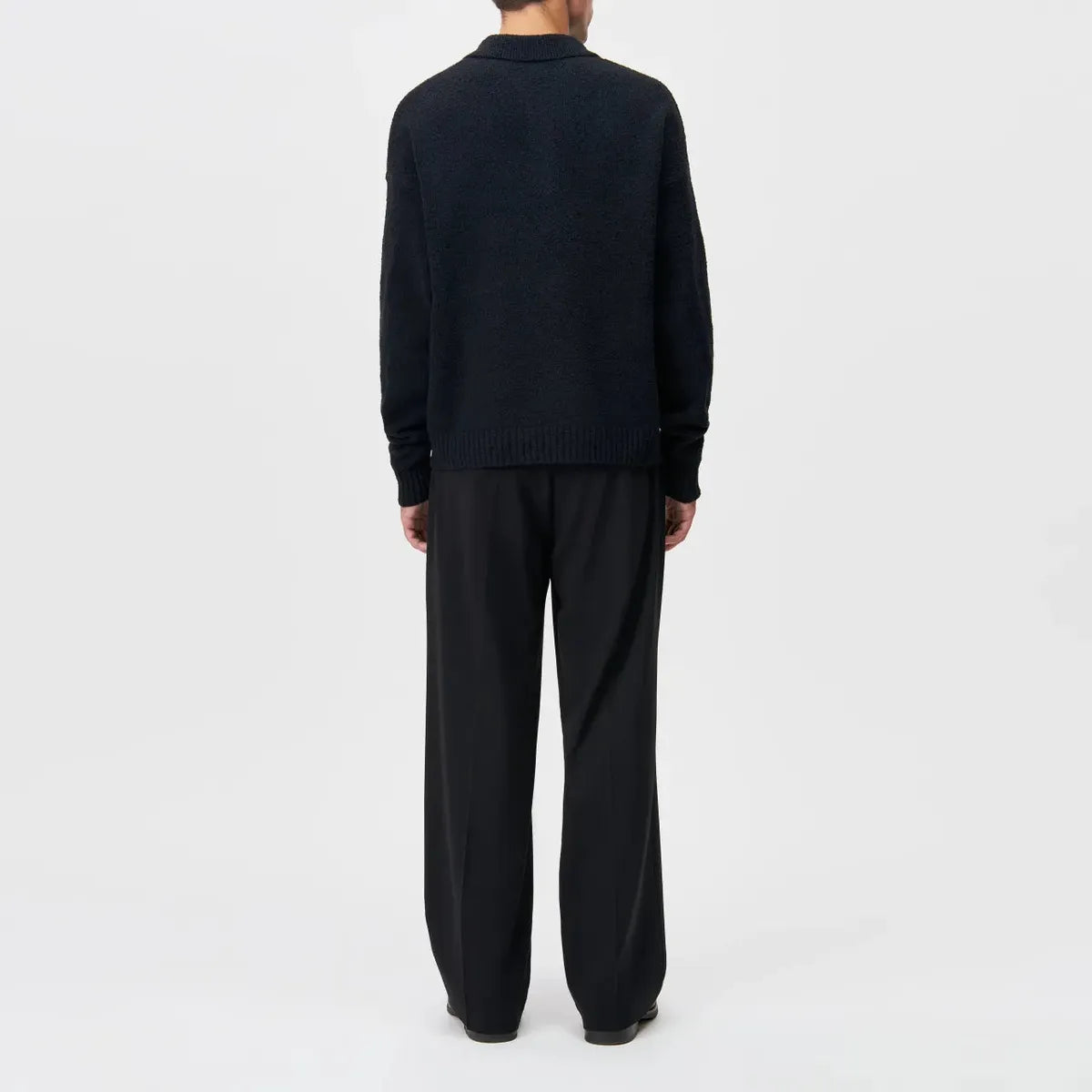 Drykorn Bekket Black Knitted Polo Shirt