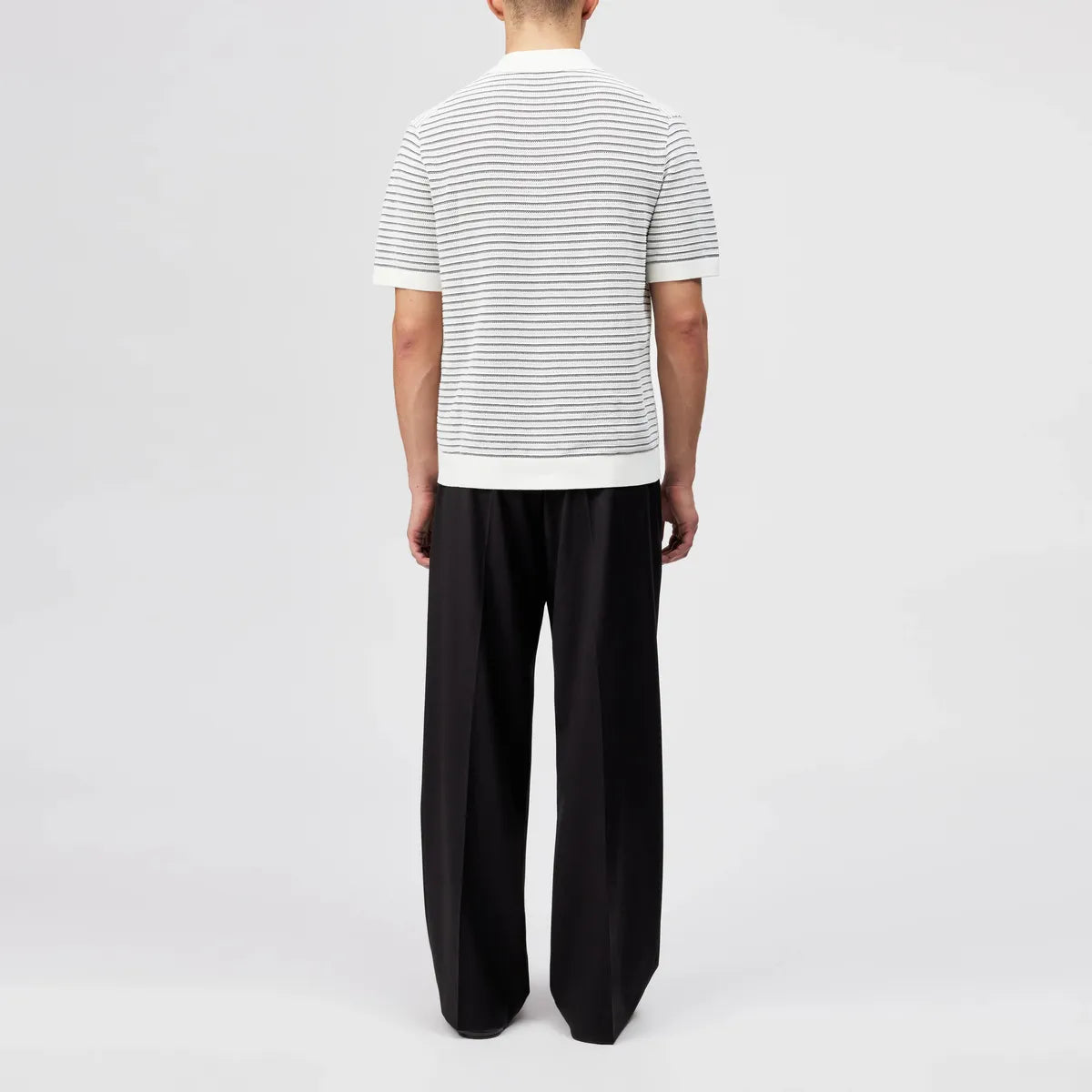 Drykorn Tamian Ecru Relaxed Knit Polo Shirt