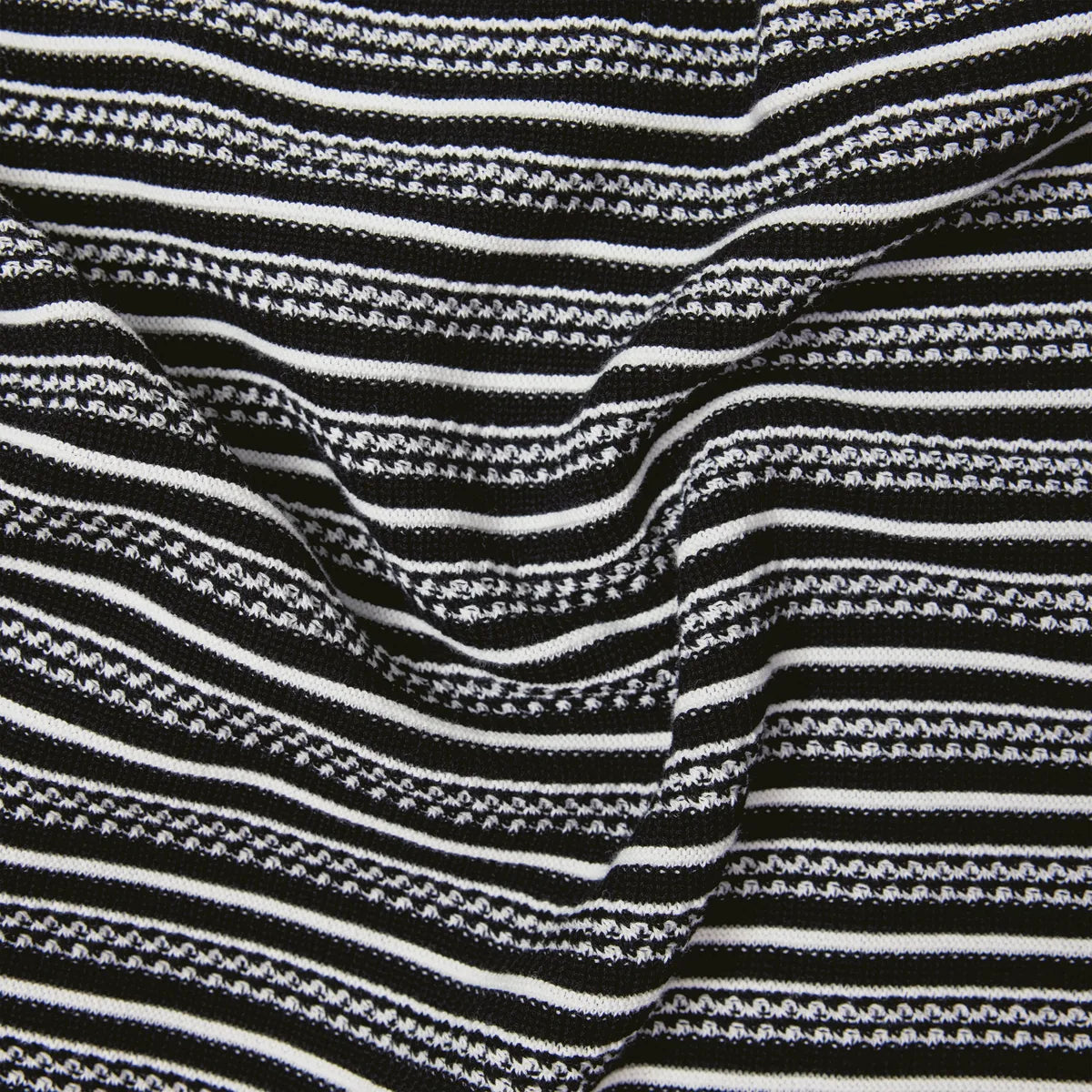 Drykorn Braian Black Stripes Knitted Polo Shirt
