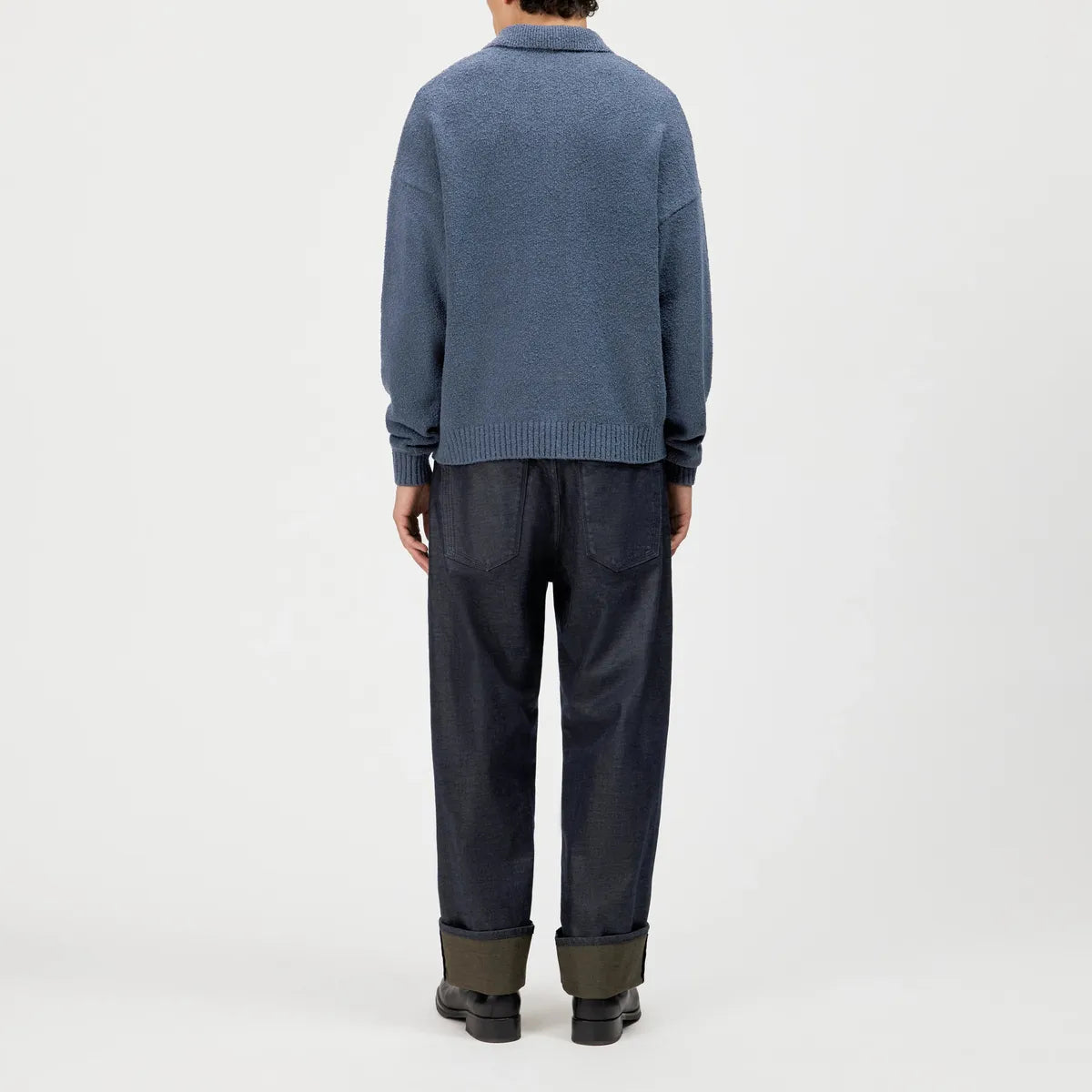 Drykorn Bekket Blue Knitted Polo Shirt