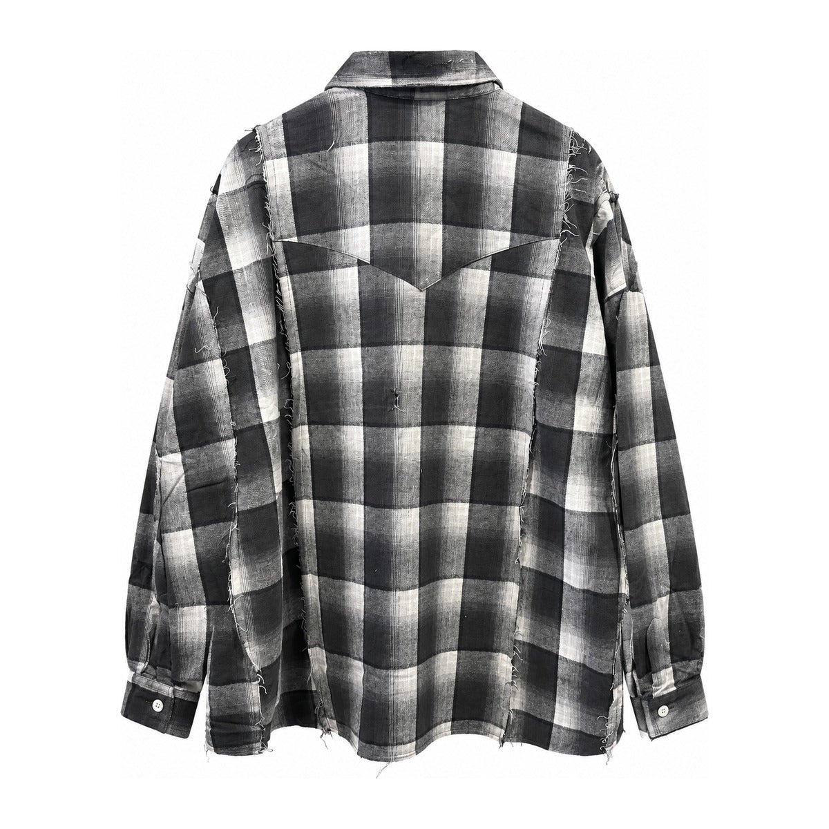 Discovered Oversized Check Flannel Shirt in Black