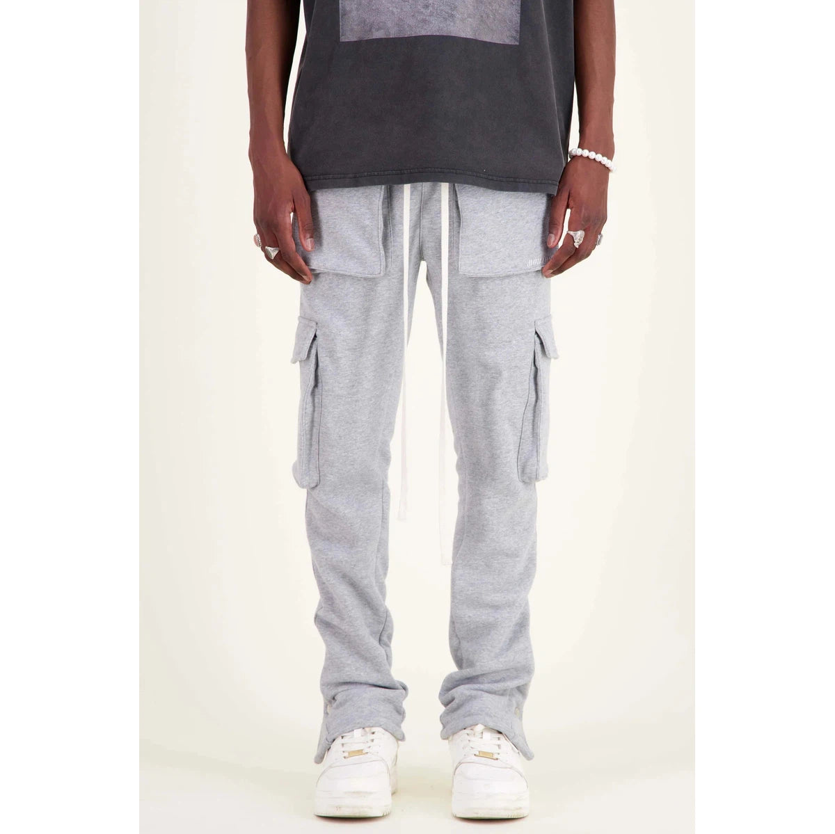 Mouty Grey Fleece Cargo Pants