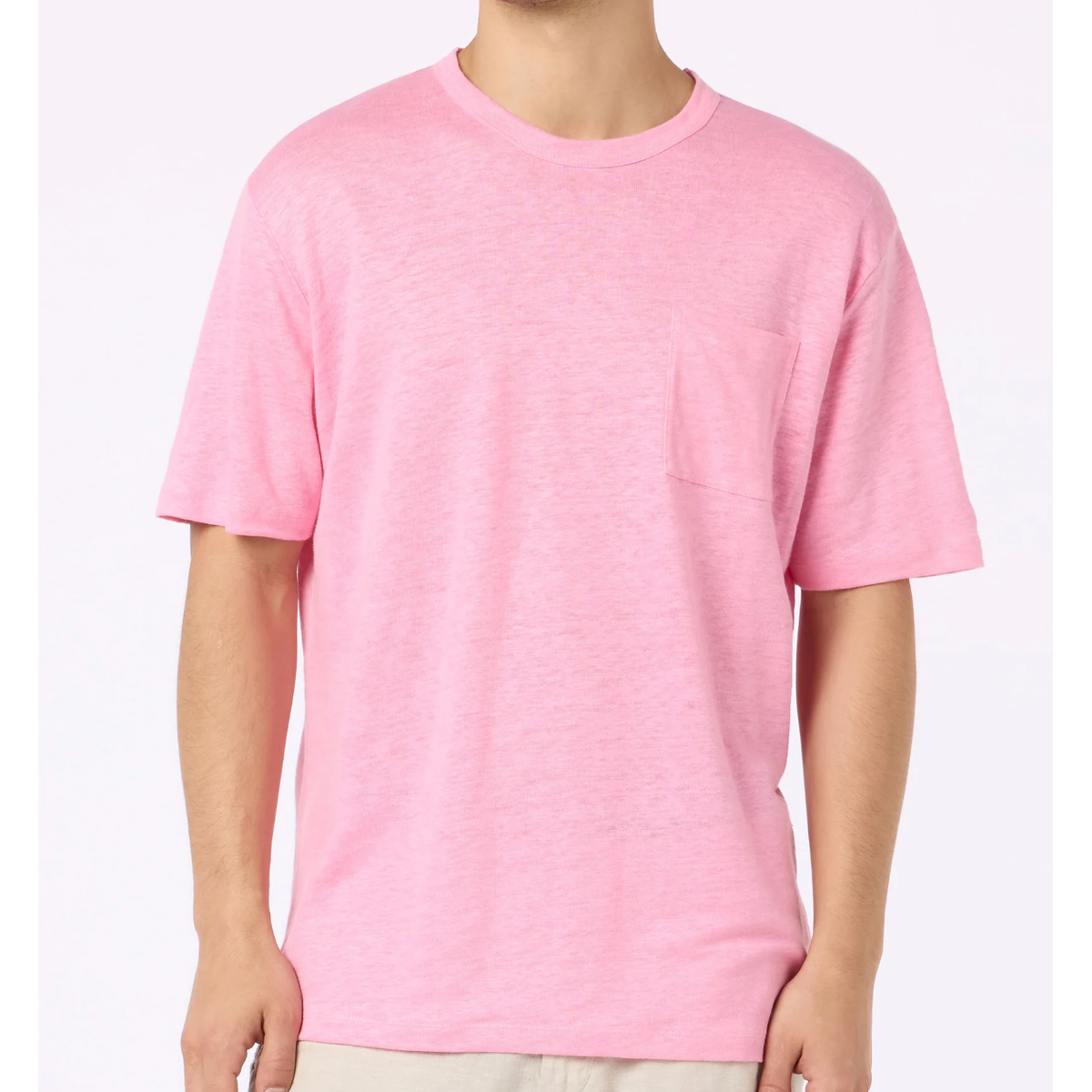 MC2 Man Bubble Pink Linen T-shirt