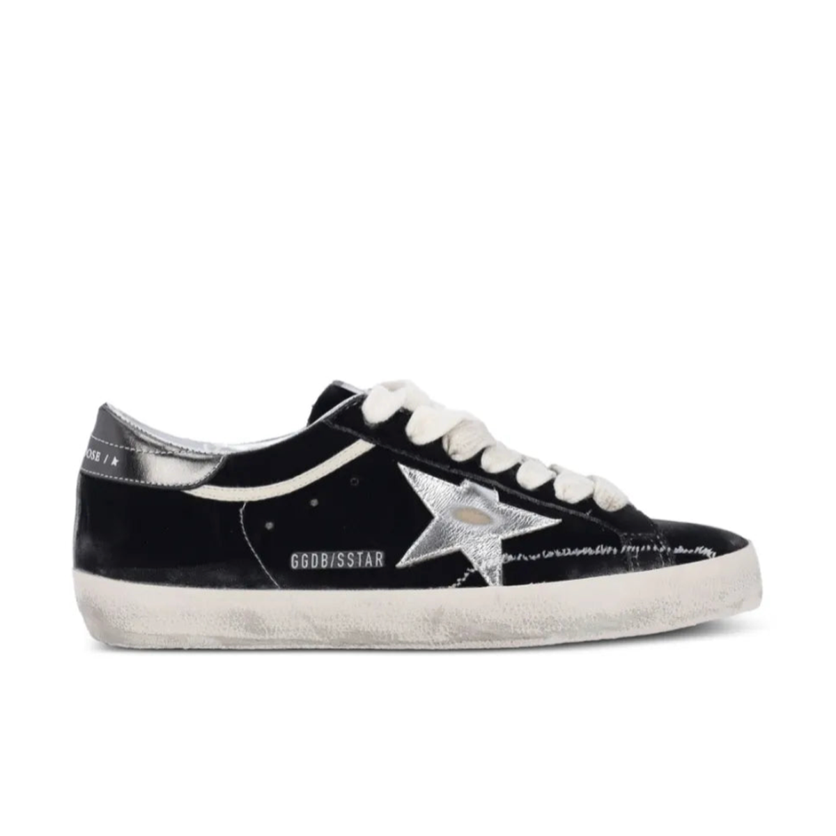 Golden Goose Dark Grey/Silver Super-Star Sneakers