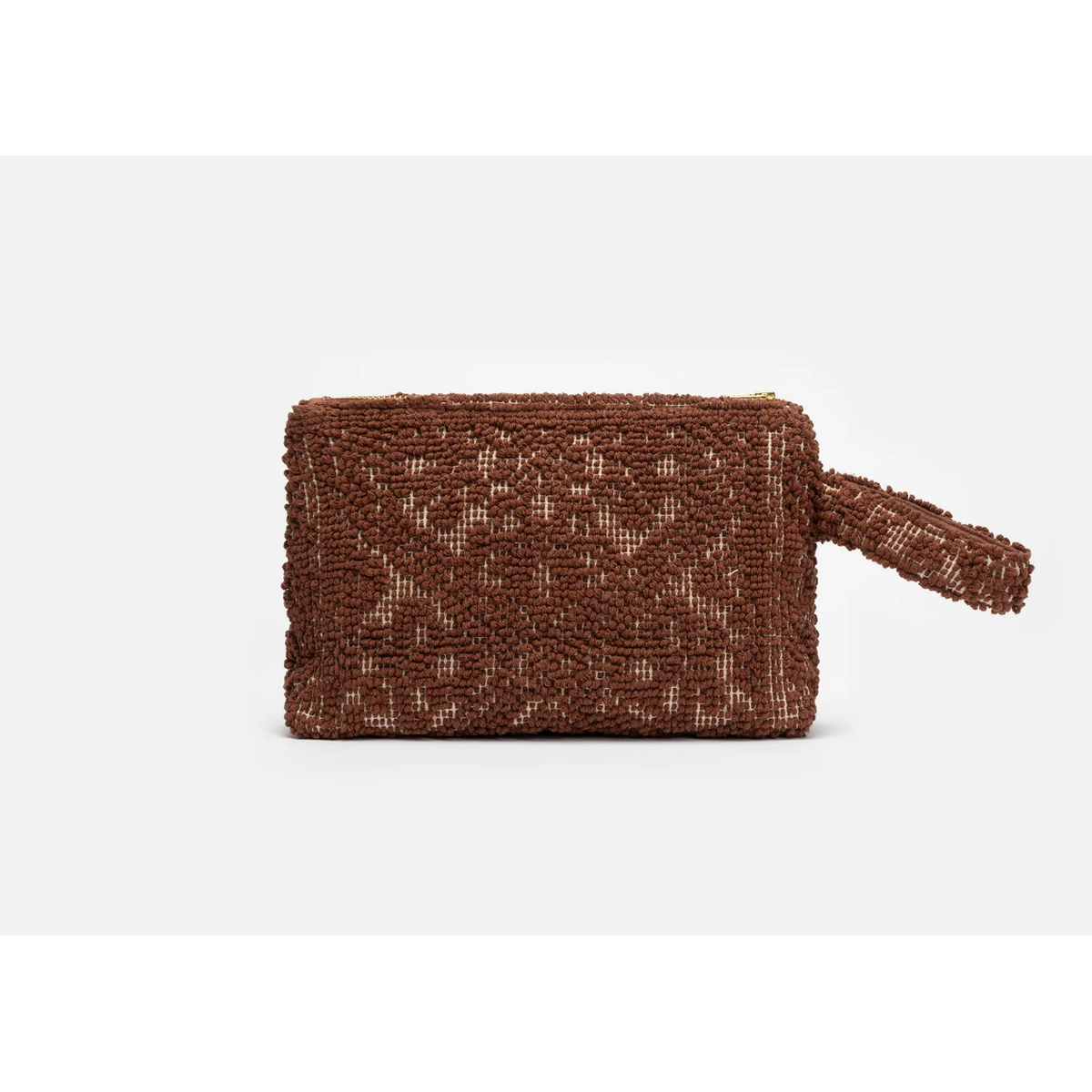 MC2 Saint Barth  Aline Tufting brown cotton pochette