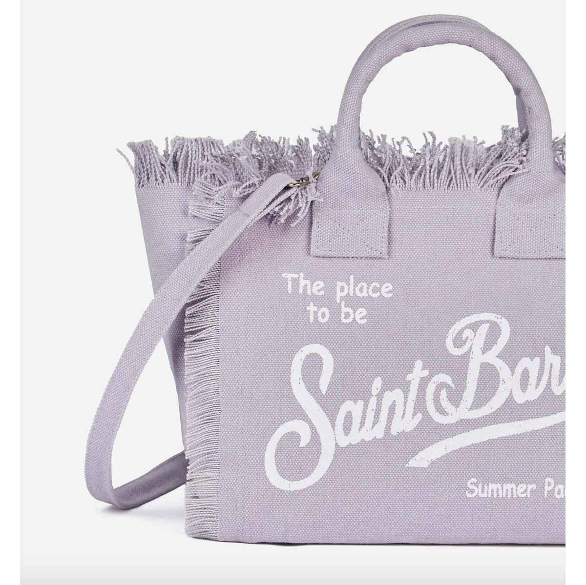 MC2 Saint Barth Colette lilac cotton canvas handbag