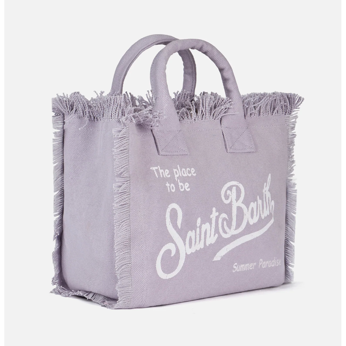 MC2 Saint Barth Colette lilac cotton canvas handbag