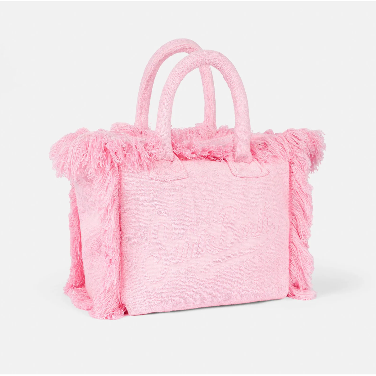 MC2 Saint Barth Colette Terry embossed pink handbag
