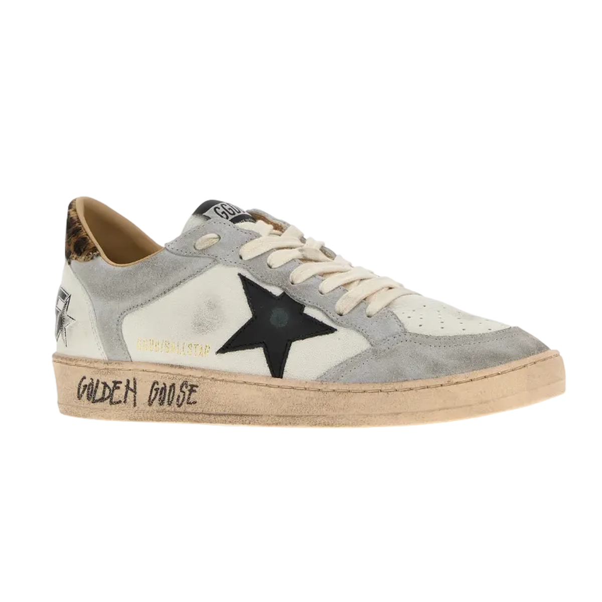 Golden Goose Two-tone leather and suede Ball Star sneakers