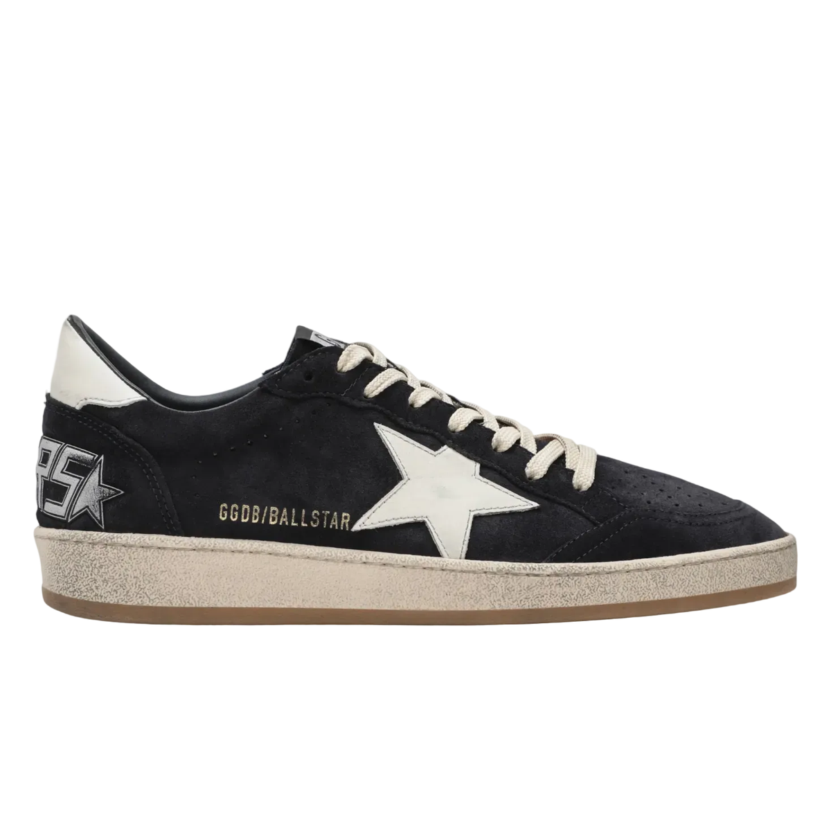 Golden Goose Dark blue/white Ball Star sneakers in suede and leather