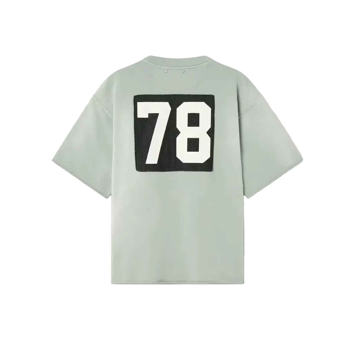 Golden Goose Unisex short-sleeved sweatshirt in green cotton with embroidery