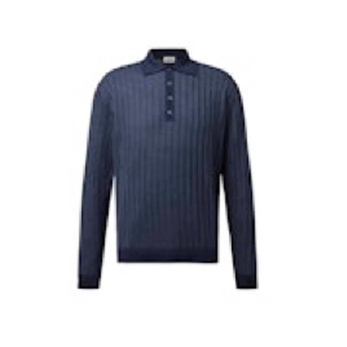 Drykorn Jonnte Blue Long sleeve Knitted Polo Shirt