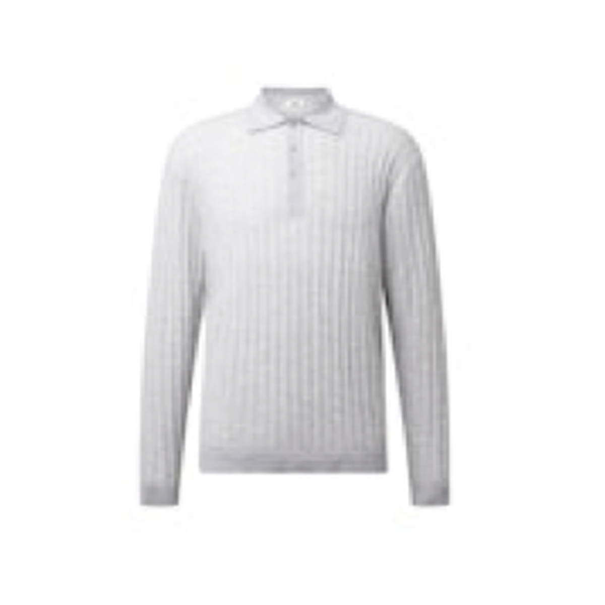 Drykorn Jonnte Grey Long sleeve Knitted Polo Shirt