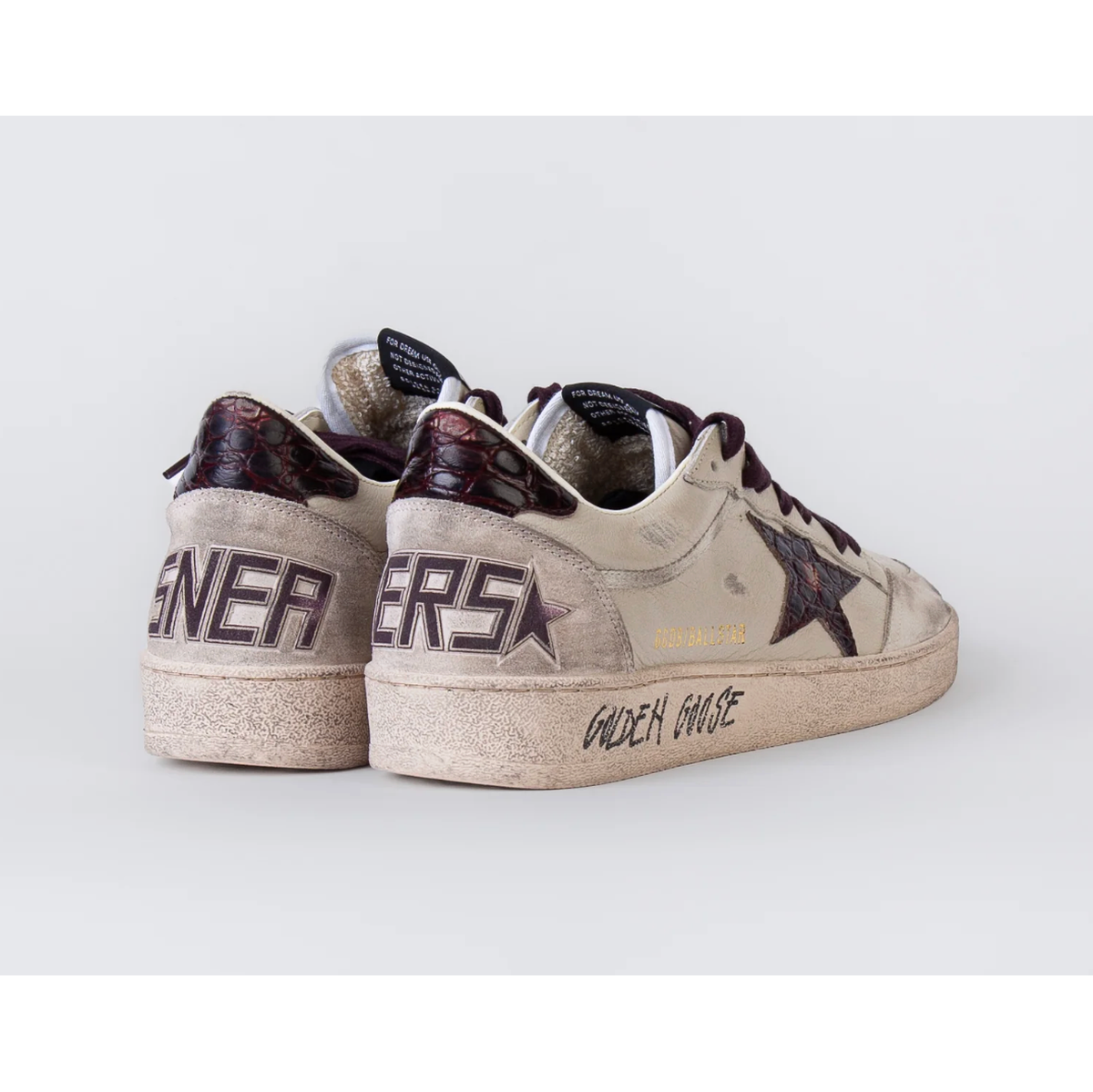 Golden Goose Ball Star Nappa Upper Suede Toe And Spur Nylon Tongue Printed Leather Star And Heel
