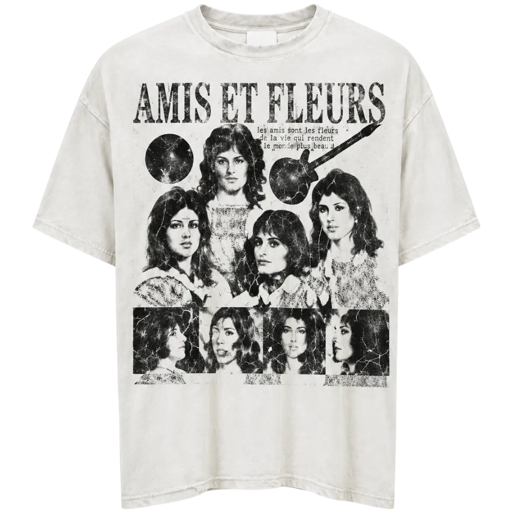 AMÏS ET FLEÚRS “For the love of Hollywood” Vintage white T-Shirt