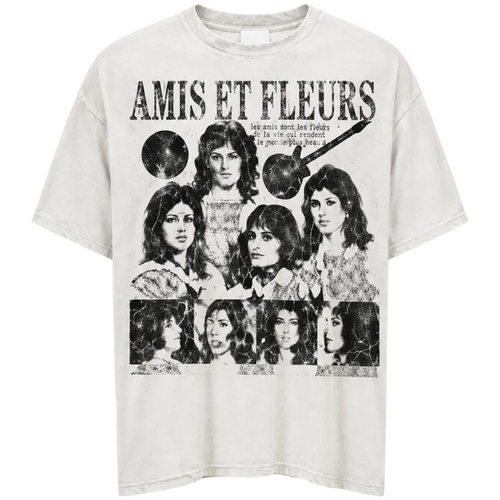 Amis et Fleurs For the Love of Hollywood T-Shirt in Vintage White
