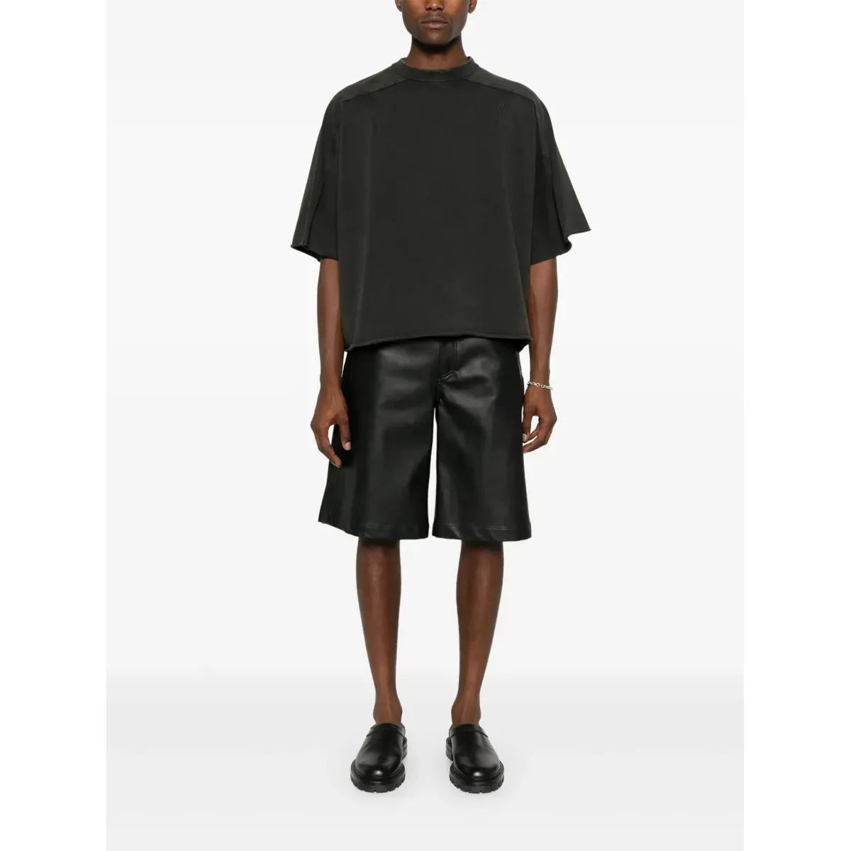 Entire Studios Washed Black Heavy Dart Tee