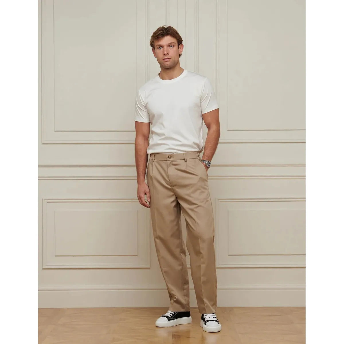 Belier Gaston Relaxed Fit Trouser - Beige