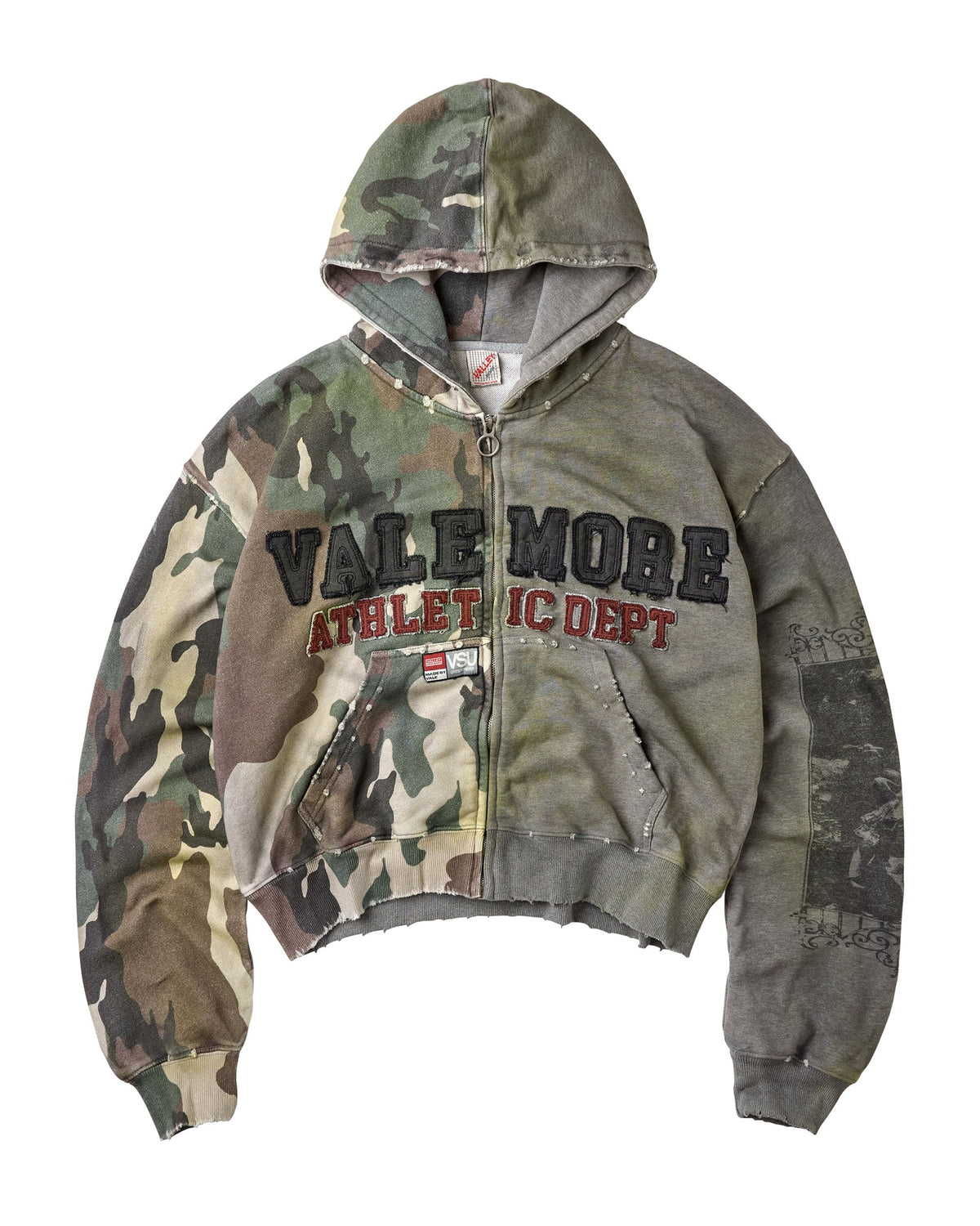 Vale Forever Zombie Hoodie in Camo Heather Grey