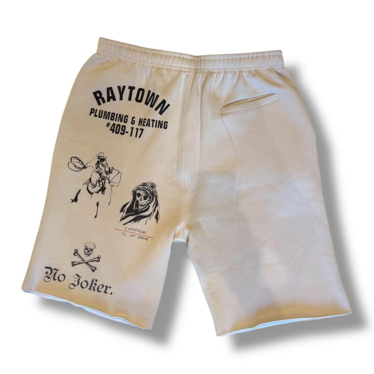 AMIS ET FLEURS Mayhem In Hollywood Cream Shorts