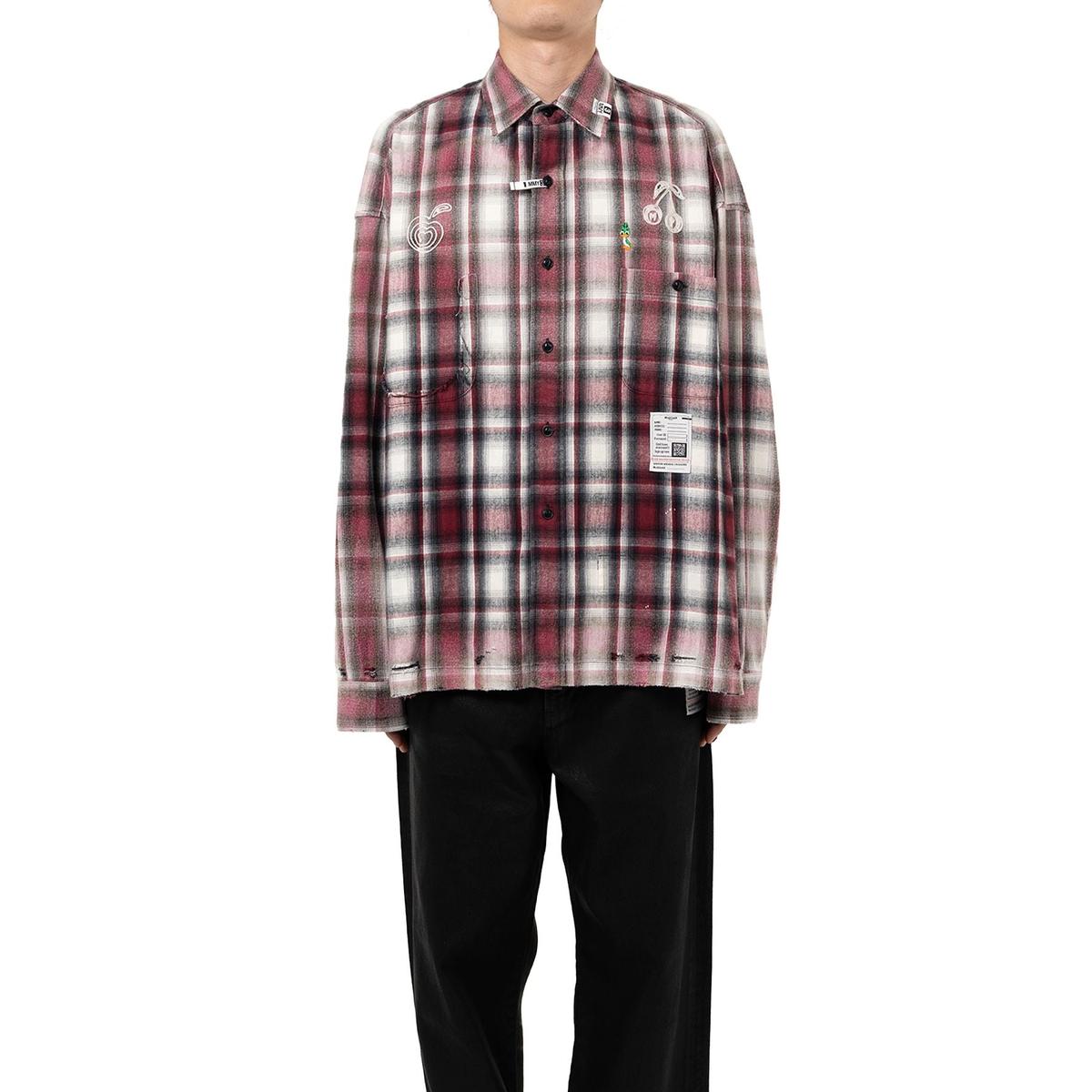 Maison Mihara Vintage Like Check Red Shirt