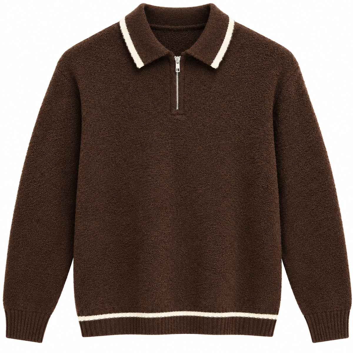 NOBL Oakley Boucle Knit Jumper Brown