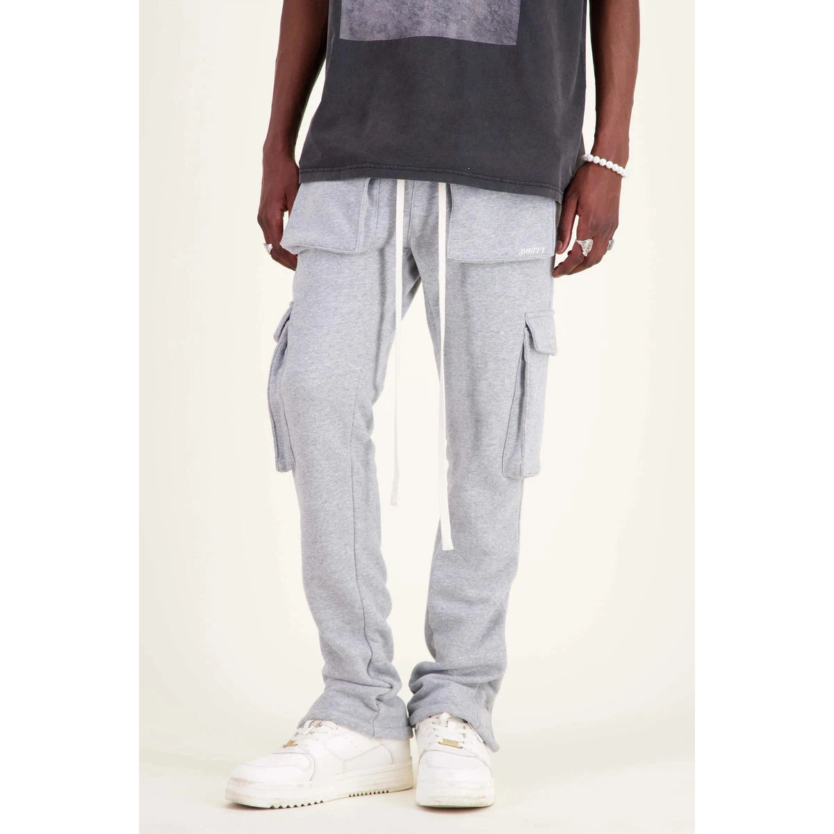 Mouty Grey Fleece Cargo Pants