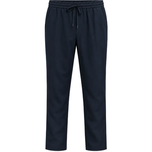 NOBL Hudson Drawstring Trousers in Navy