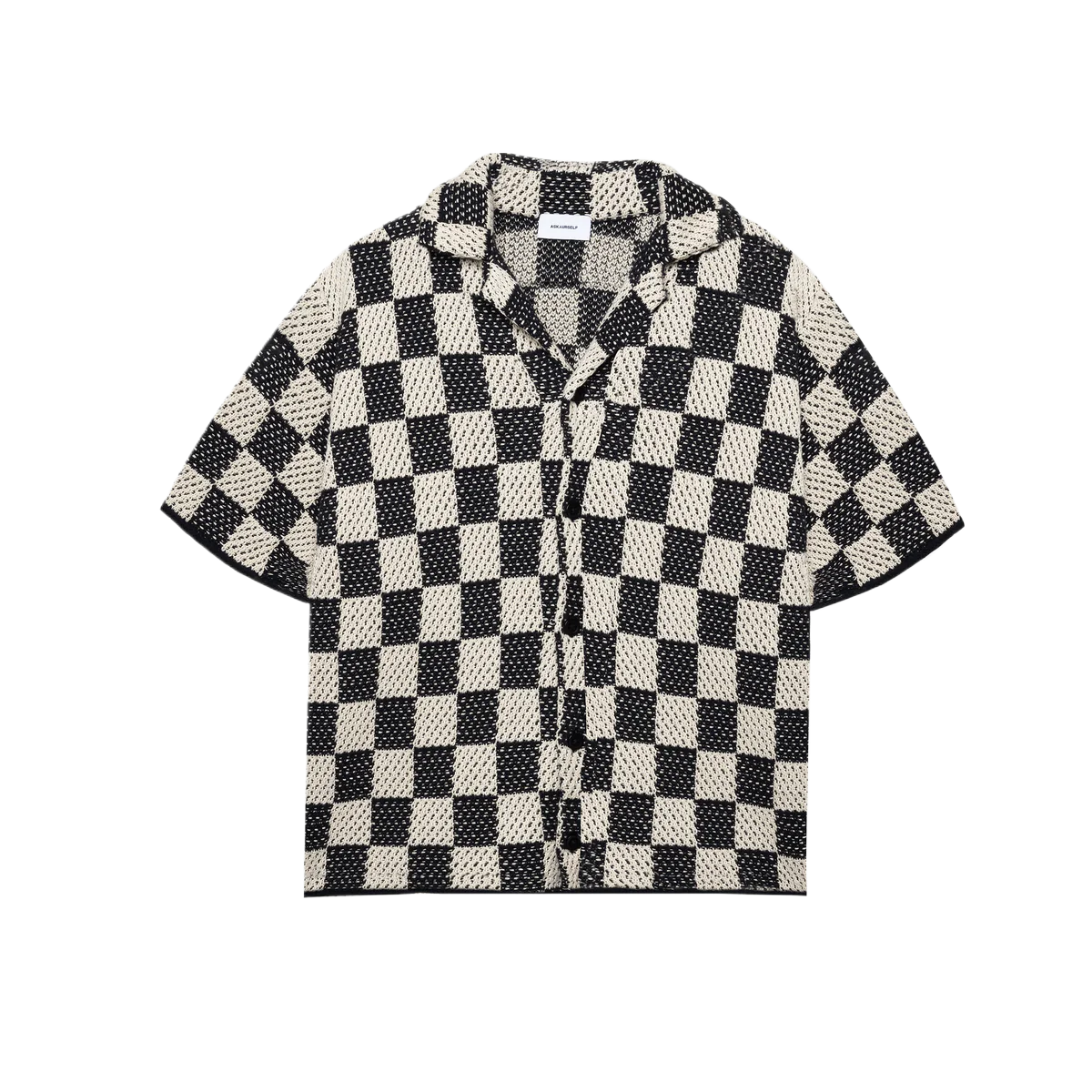 ASKYURSELF - CHECKERED CROCHET SHIRT