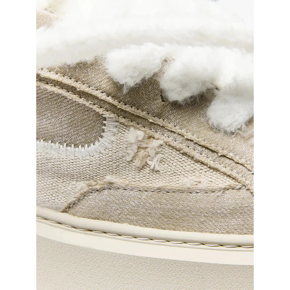 RETERNITY LE PROMENEUR - WASHED CREAM SNEAKERS