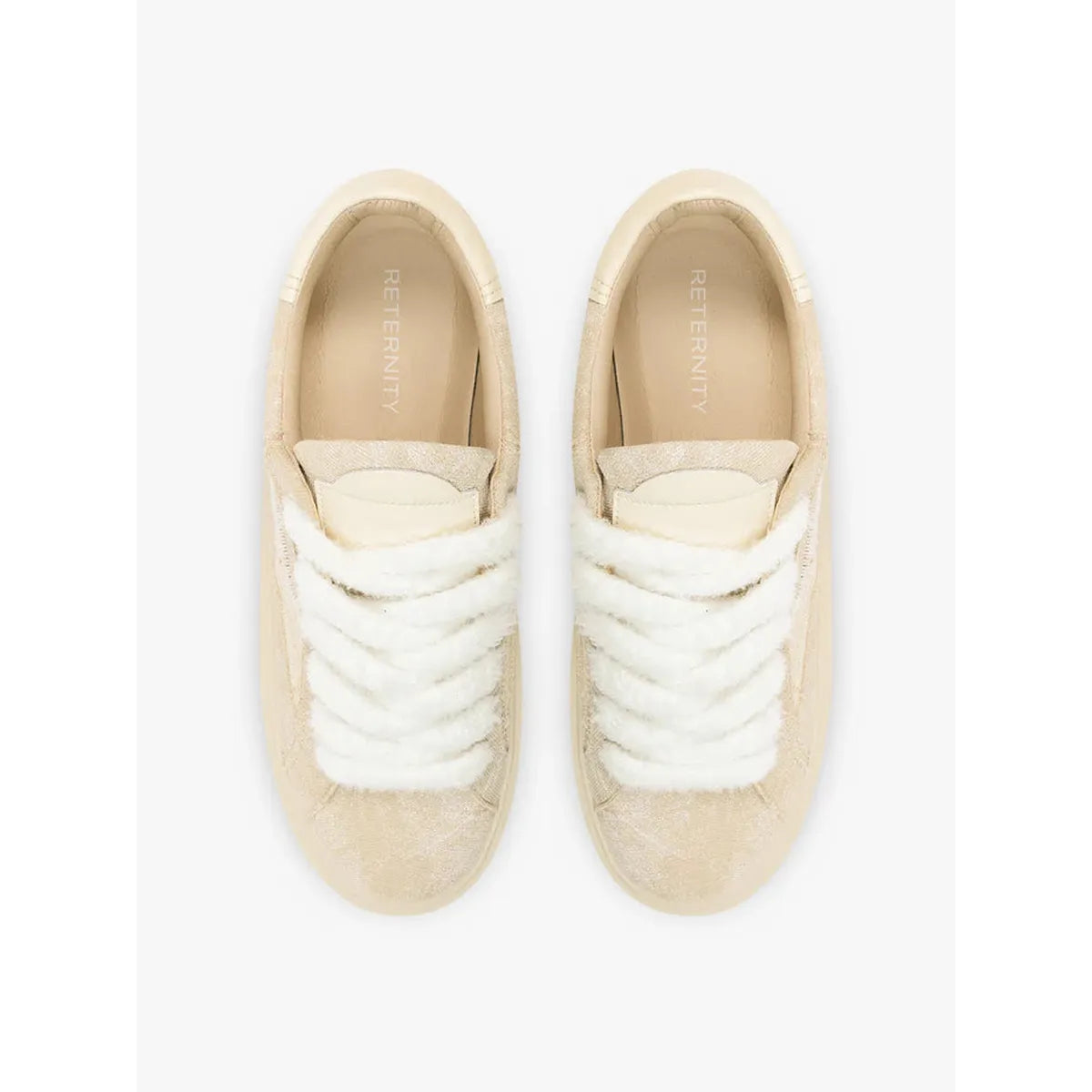 RETERNITY LE PROMENEUR - WASHED CREAM SNEAKERS