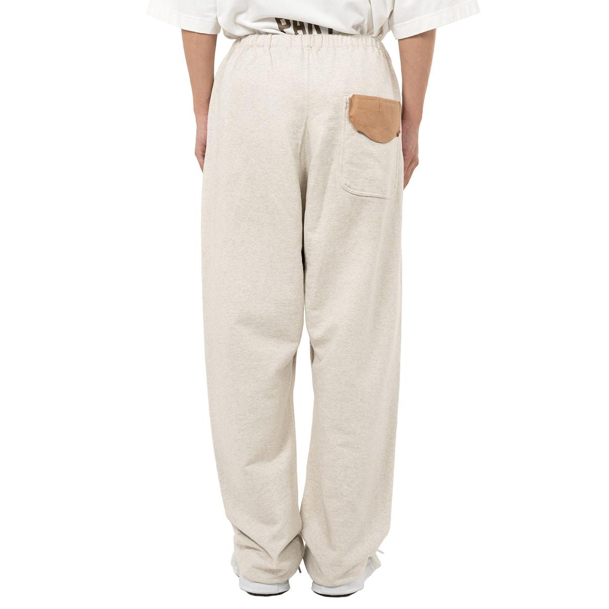 Maison Mihara Embellished Distressed White Sweat Pants