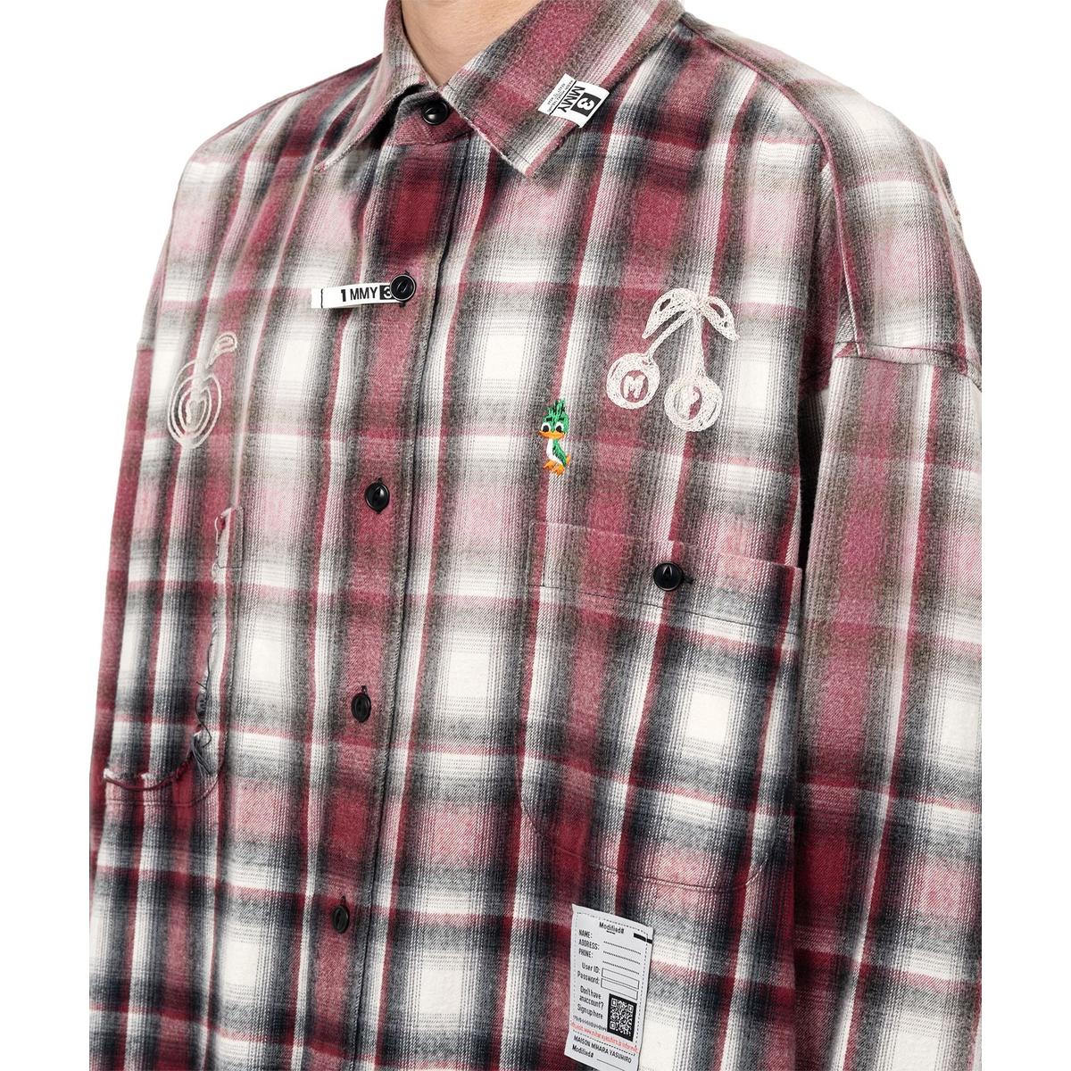 Maison Mihara Vintage Like Check Red Shirt