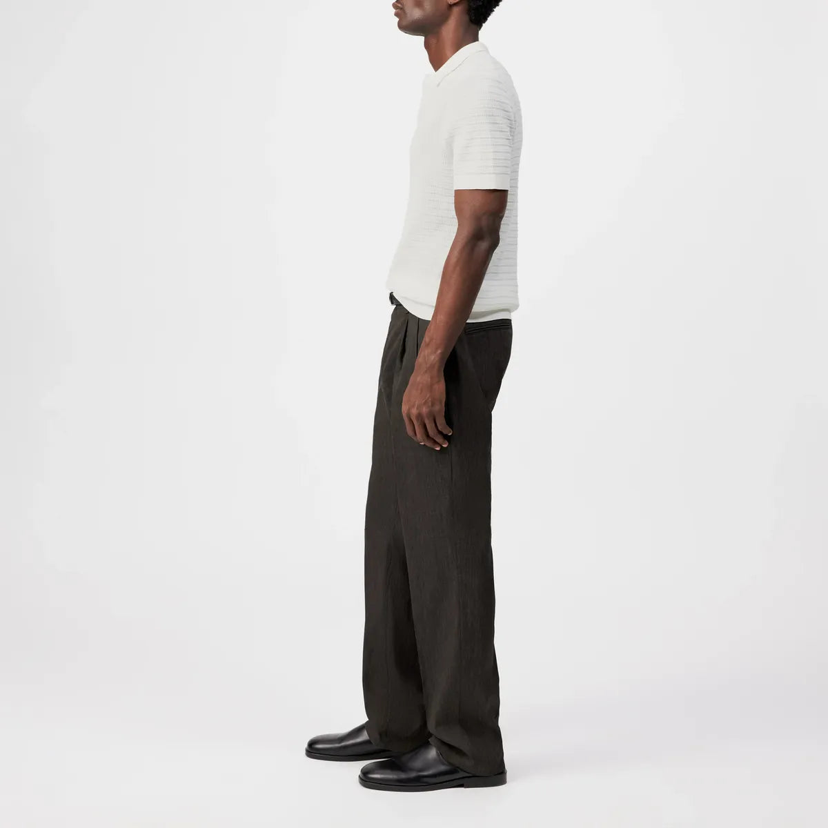 Drykorn Braian Ecru Knitted Polo Shirt