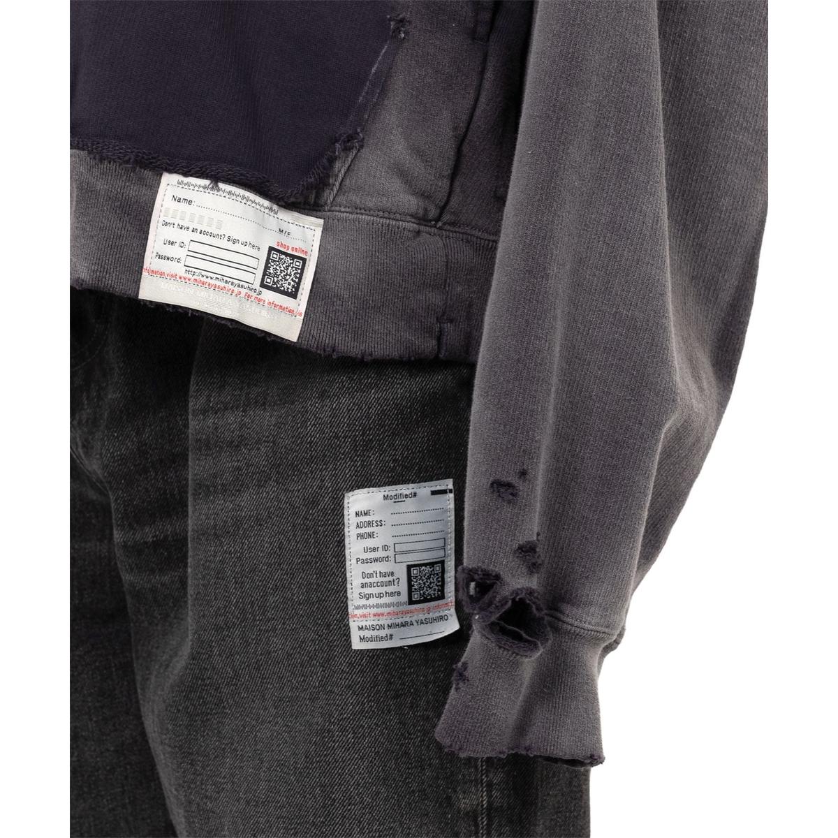 Maison Mihara Sun Faded Like Zip-up Black Hoodie