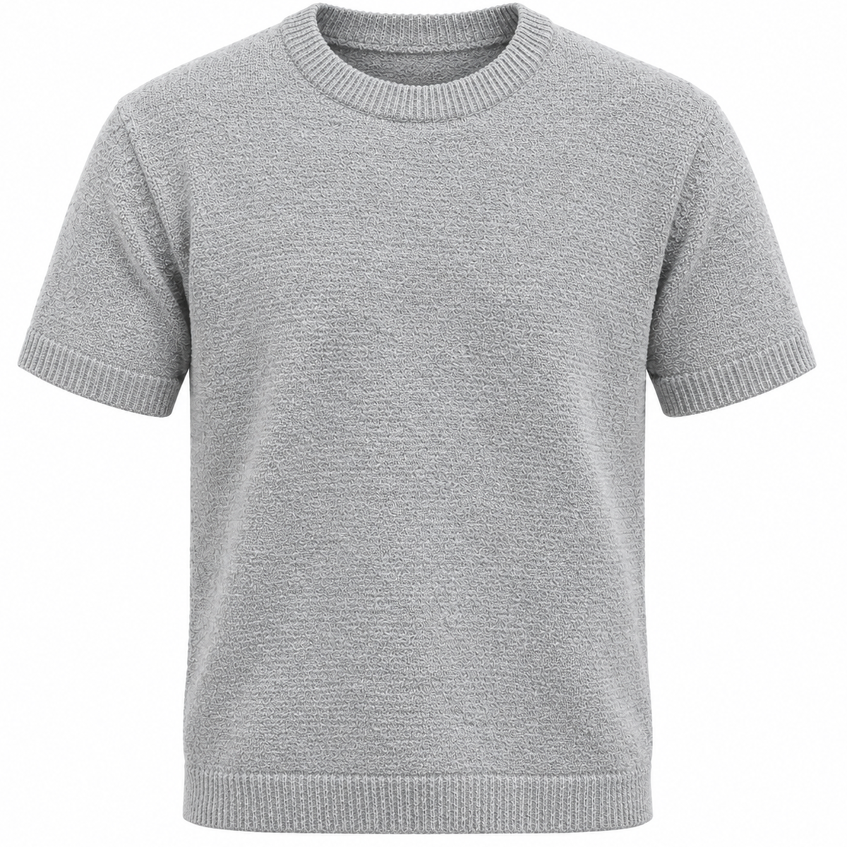 NOBL Nathan Knit T-Shirt in Grey