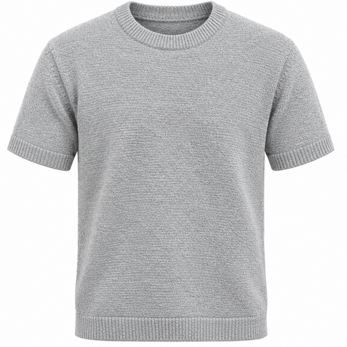 NOBL Nathan Knit T-Shirt in Grey