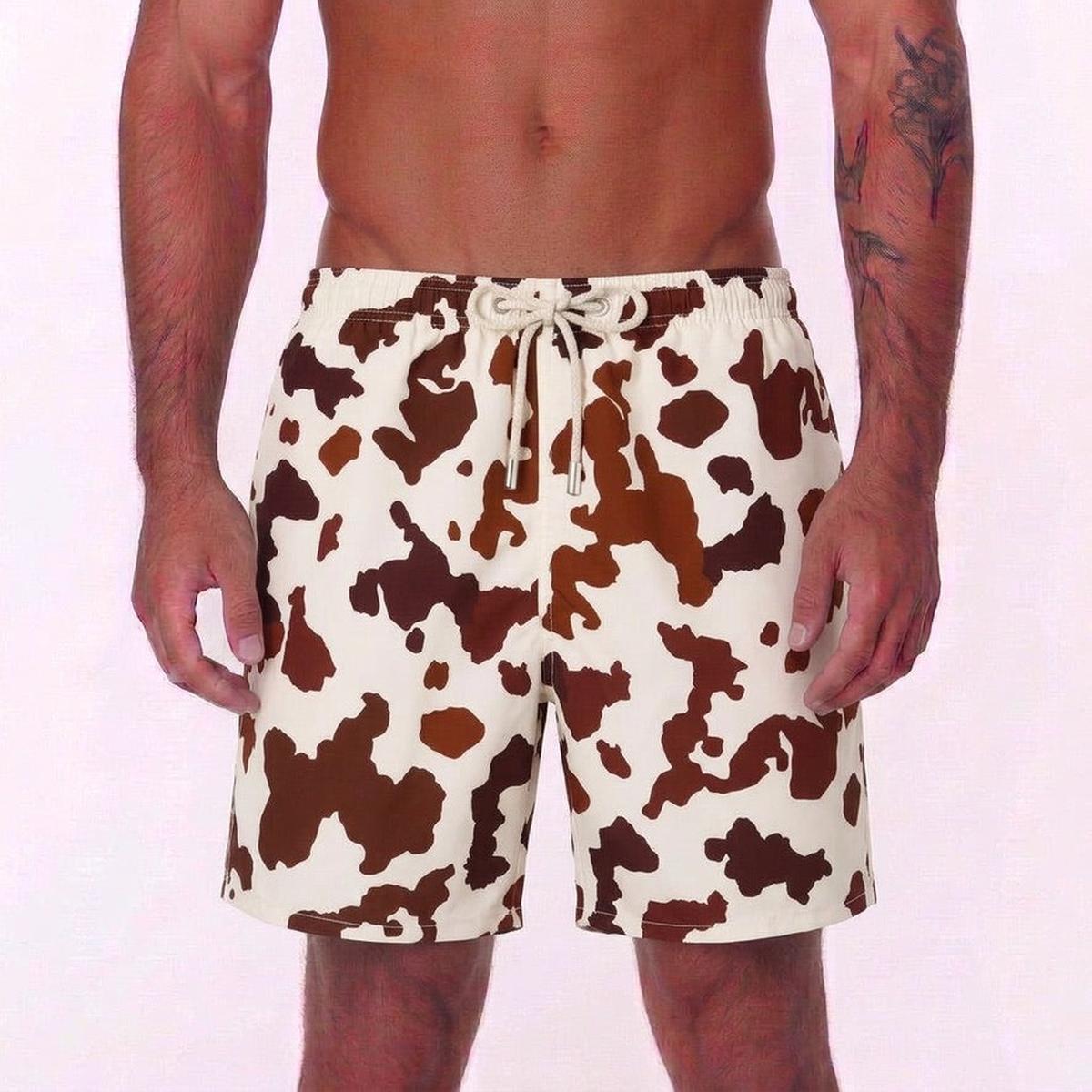 MC2 Saint Barth Gustavia Swim Shorts in Cow Print