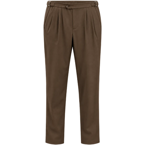 NOBL Axton Tailored Trousers in Chocolate
