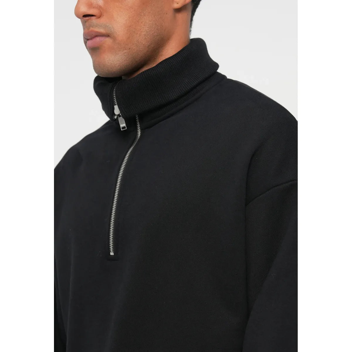 Drykorn Kailep Black Half Zip Sweatshirt