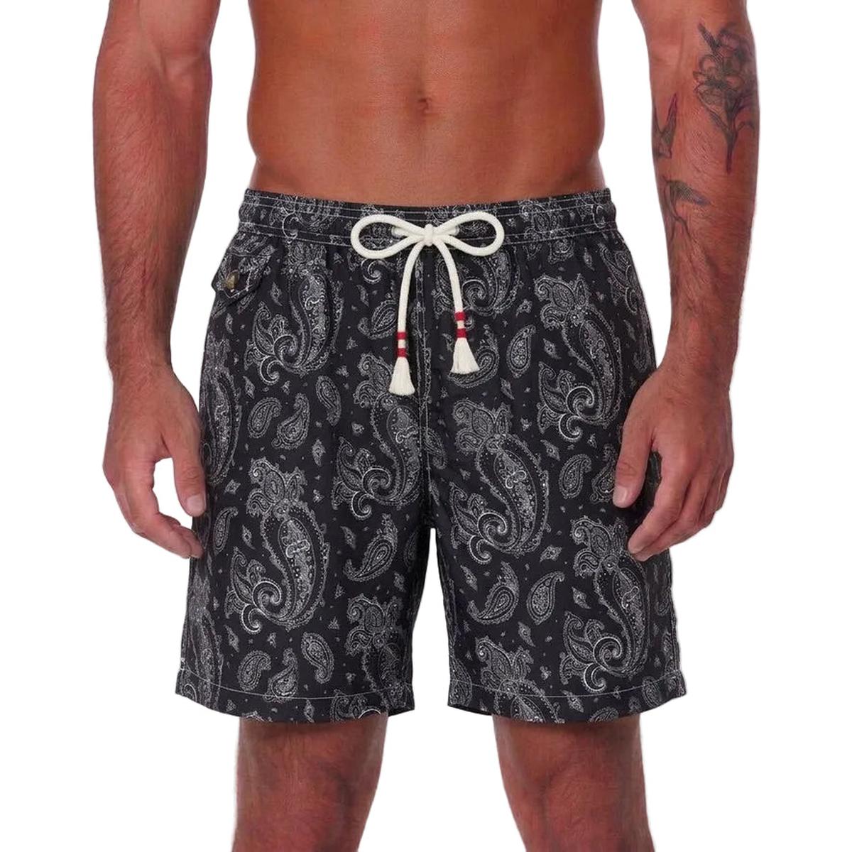 MC2 Saint Barth Lighting 70 Swim Shorts in Elegant Paisley Print