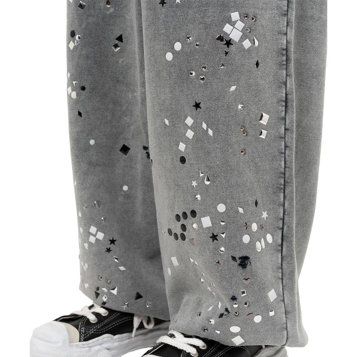 Maison Mihara Embellished Bleached Gray Sweat Pants