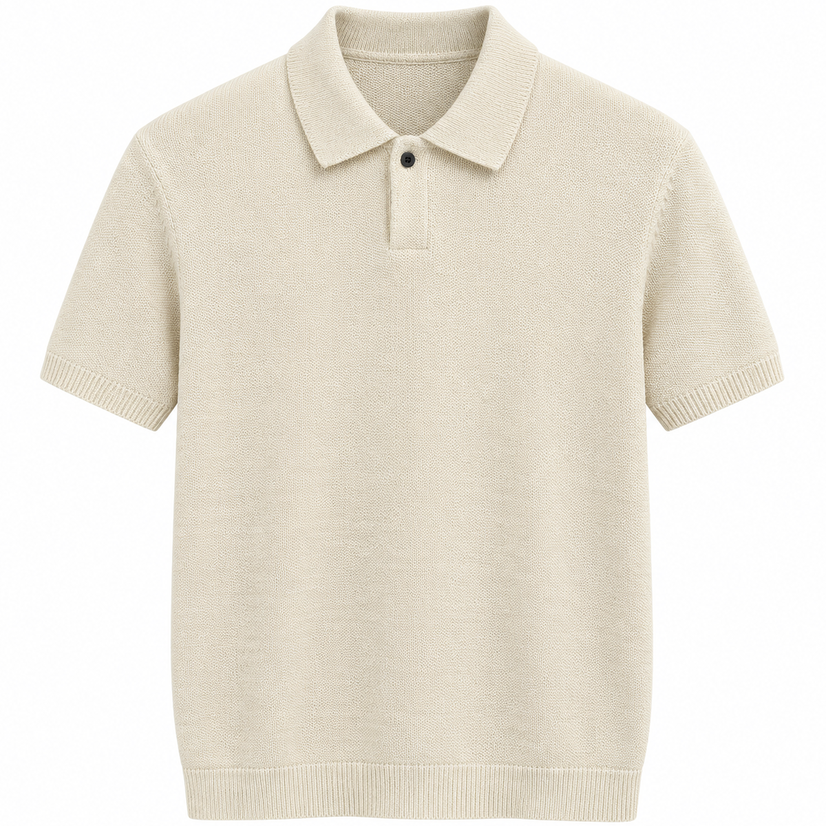NOBL Syd Single Button Collar Knit Polo