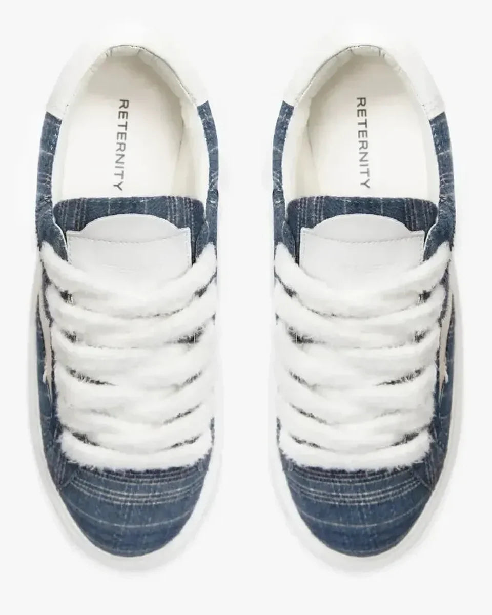 Reternity Le Promeneur Sneakers in Blue Flannel