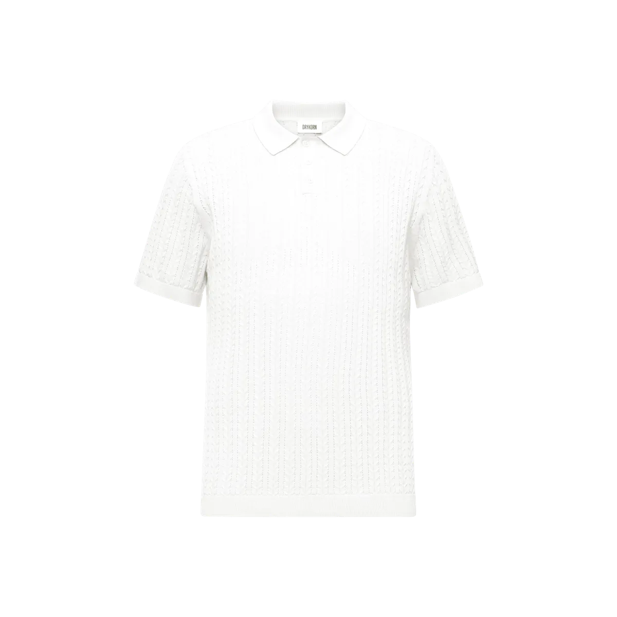 Drykorn Triton Ecru Knitted Polo Shirt