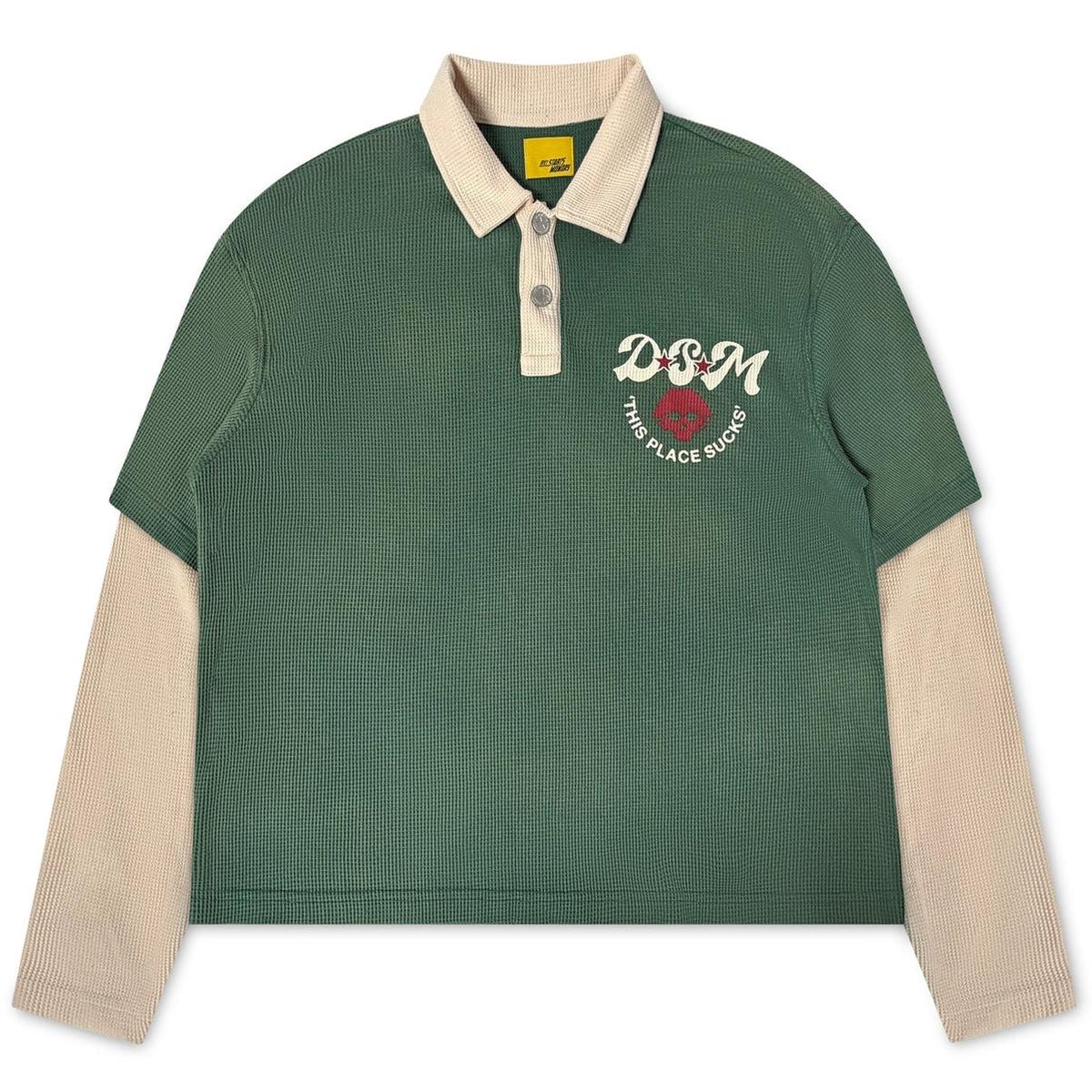 Diet Starts Monday Hollywood Waffle Polo - Green