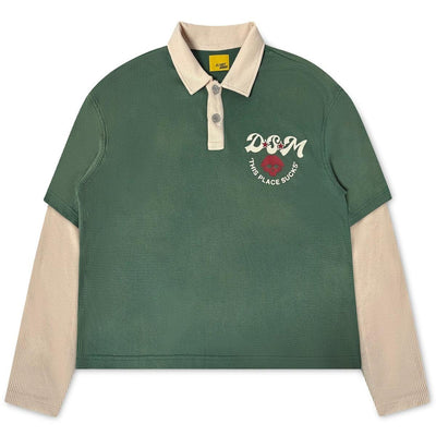 Diet Starts Monday Hollywood Waffle Polo in Green
