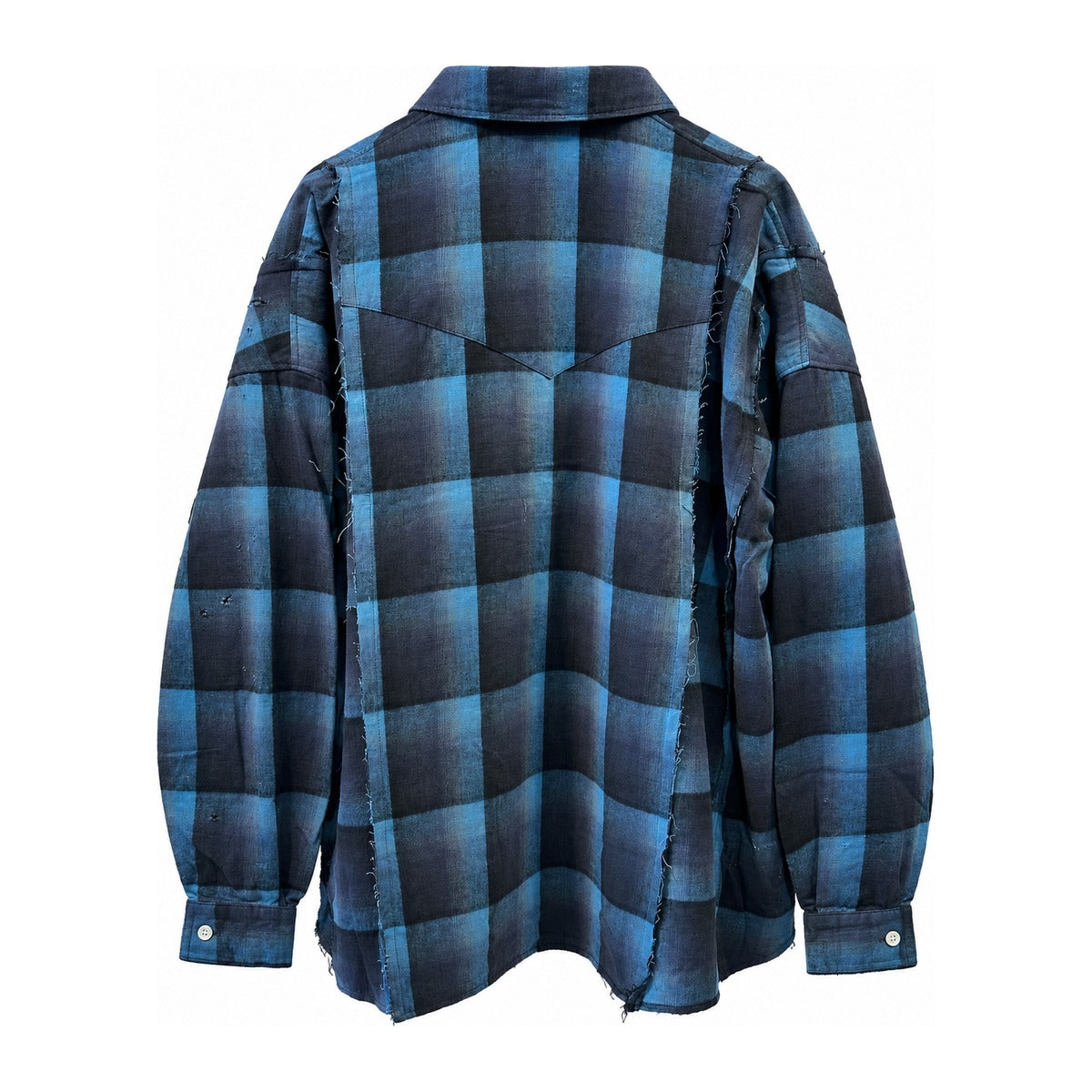 Discovered Oversized Check Flannel Shirt in Blue