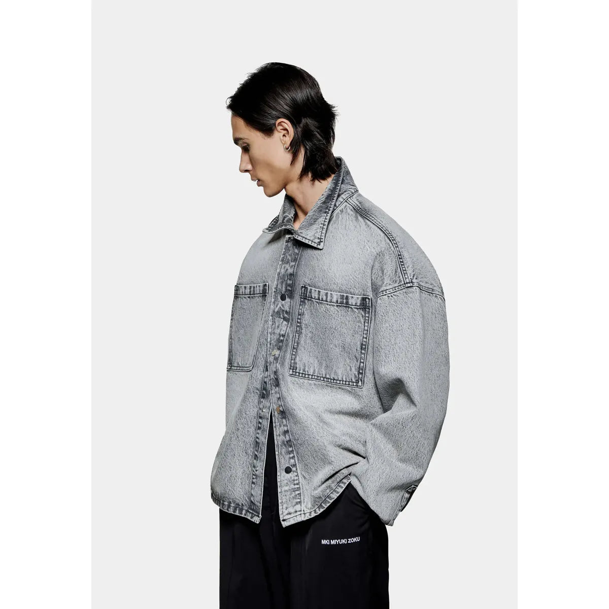 MKI DENIM BOX OVERSHIRT