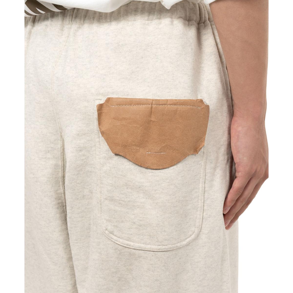 Maison Mihara Embellished Distressed White Sweat Pants